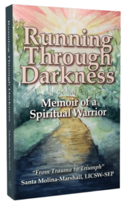 Running through darkness book cover