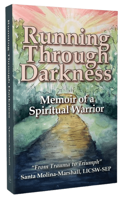 Running through darkness book cover